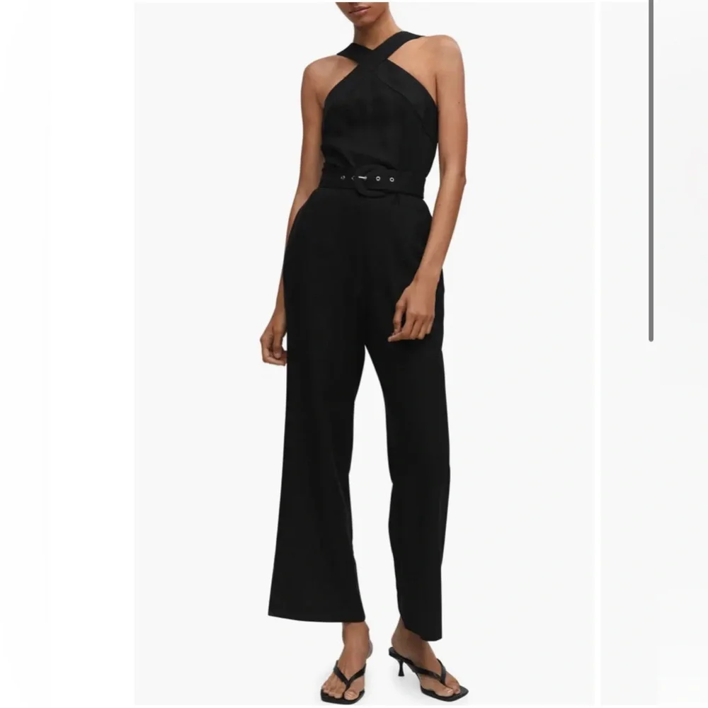 MANGO Belted Halter Neck Jumpsuit size Small BNWT